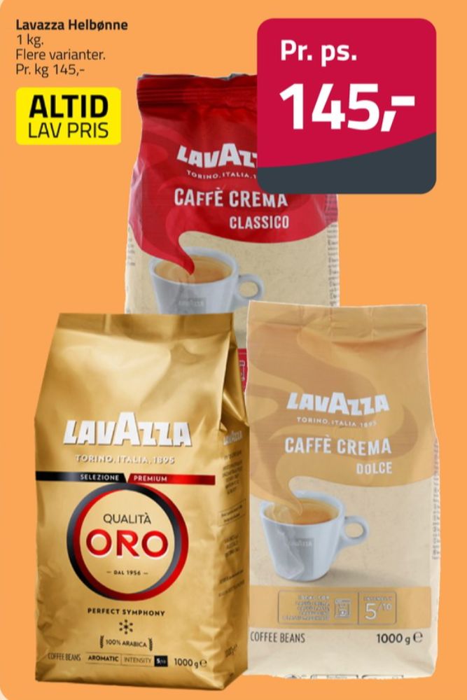LavAzza Qualita Oro, Kaffebønner