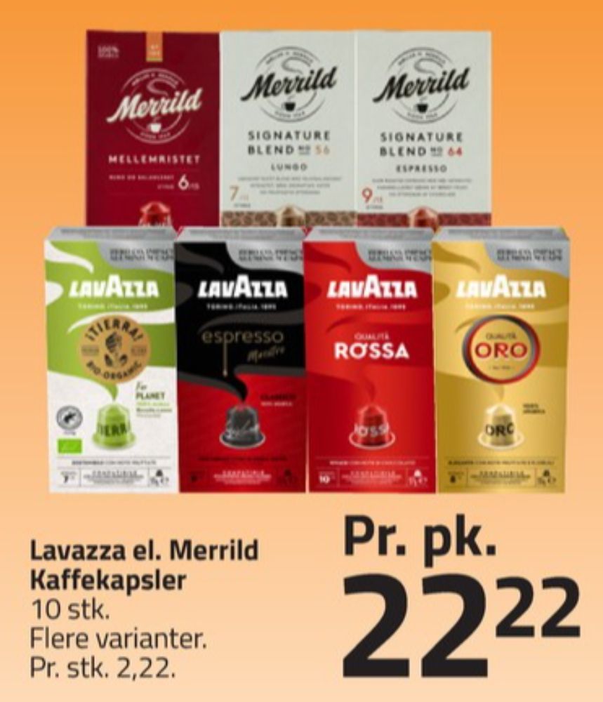 LavAzza Espresso Maestro, Kaffekapsler