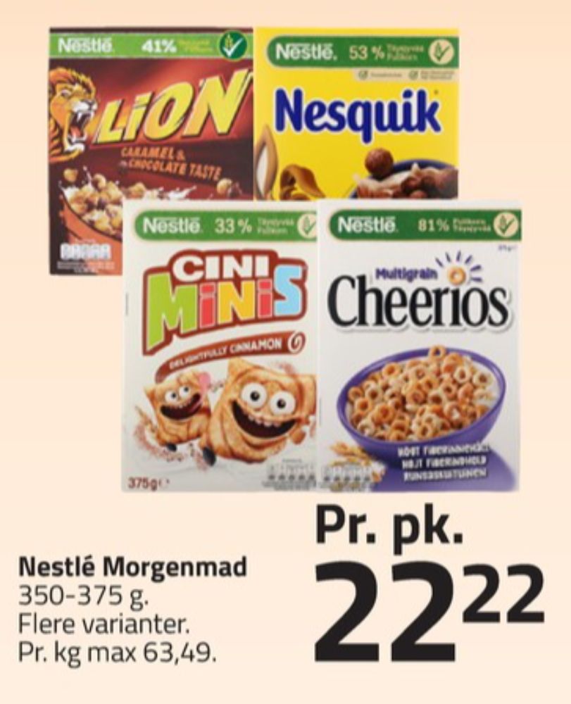 Nestlé Nesquik, Morgenmadsprodukt