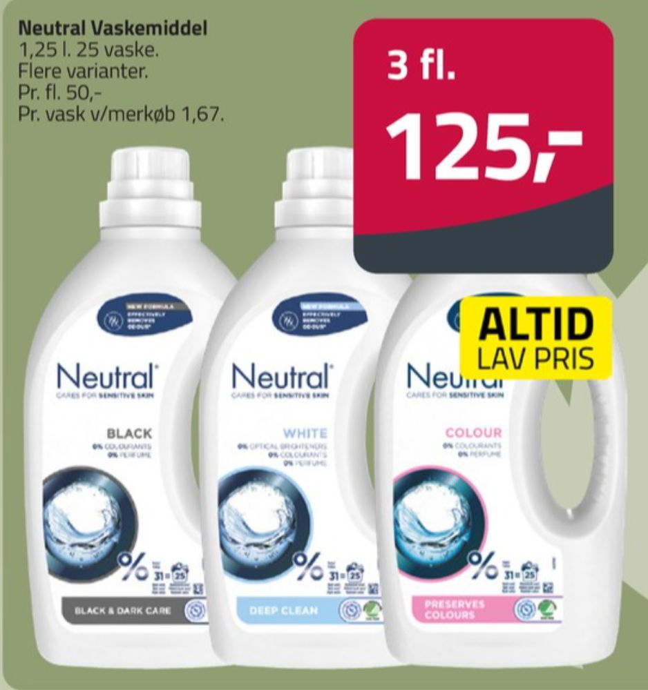 Neutral, Vaskemiddel-flydende