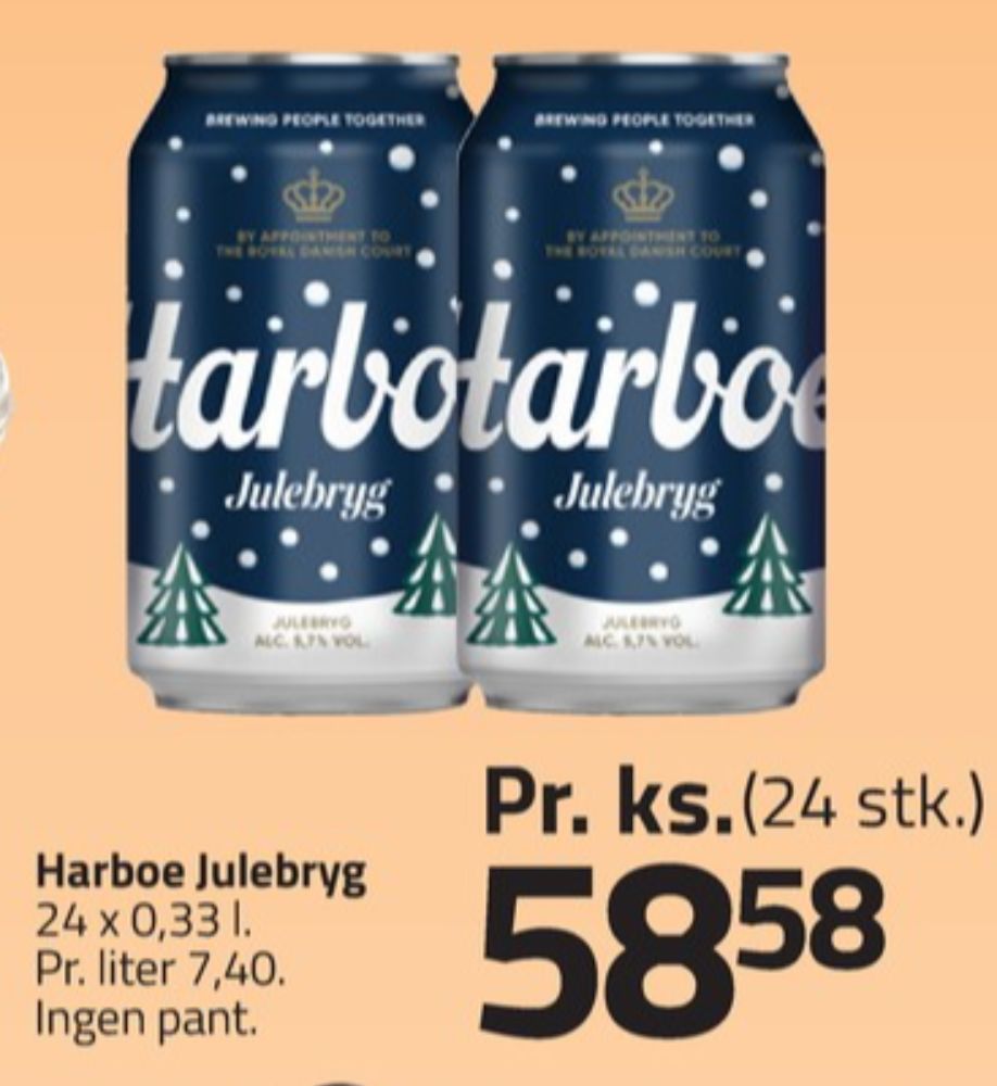 Harboe Julebryg, Øl 24 pk.