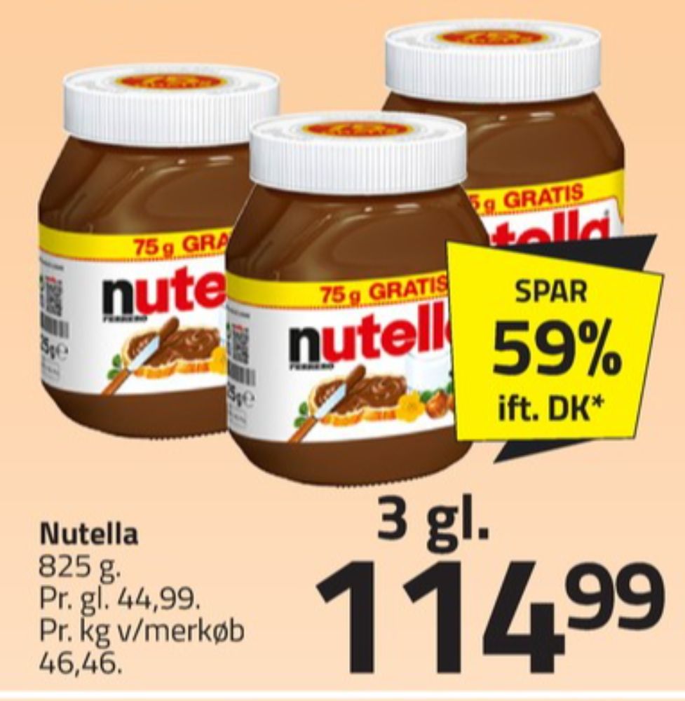 Nutella, Smørepålæg