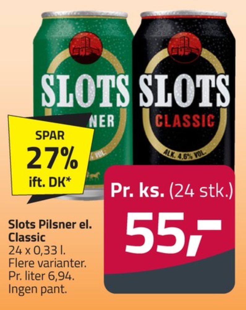 Slots Classic, Øl 24 pk.