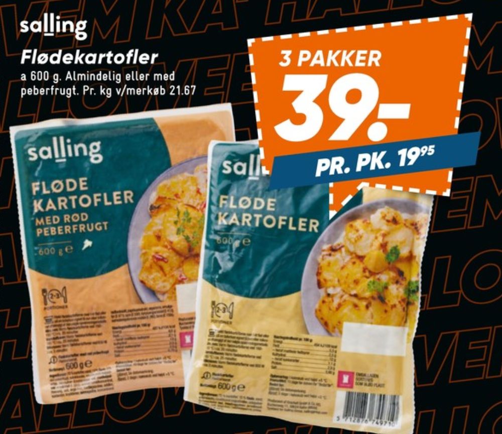 Salling, Flødekartofler med peberfrugt