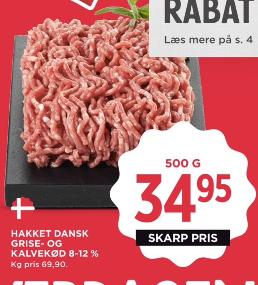 Hakket kalv og grisekød 8-12%