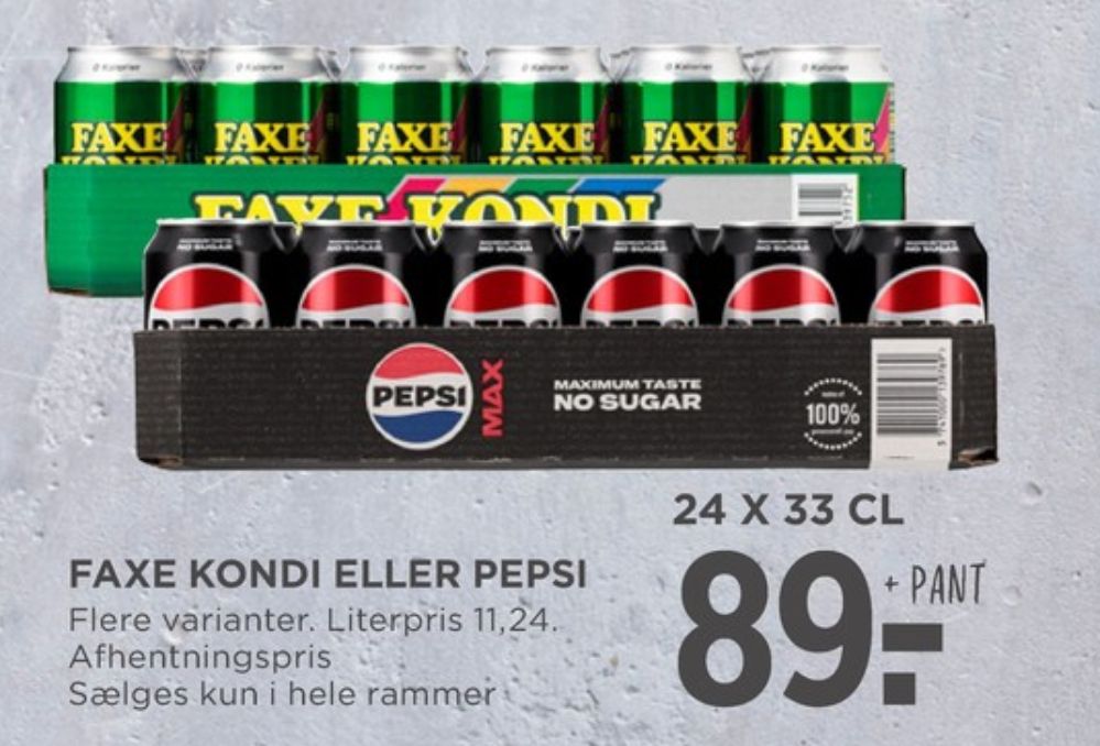 Faxe Kondi 0 Kalorier, Sportssodavand 24 pk.