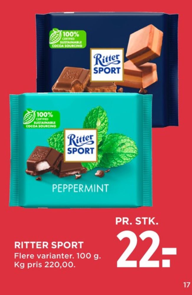 Ritter Sport, Chokoladeplade Peppermint
