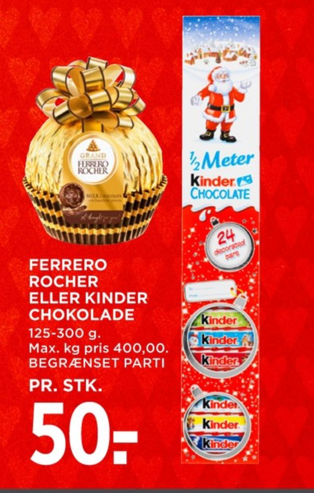 Kinder Chocolate, Chokoladestænger