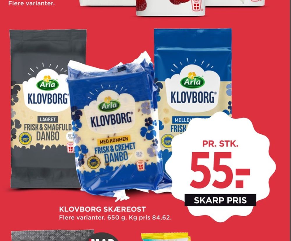 Klovborg, Skæreost Danbo Lagret