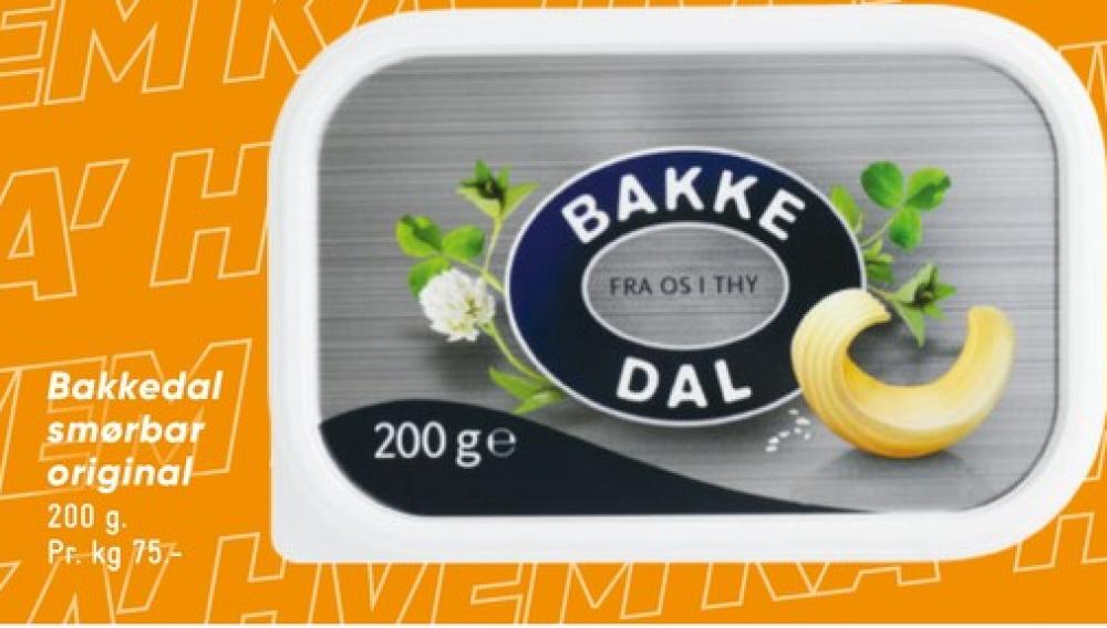 Bakkedal, Smørbar