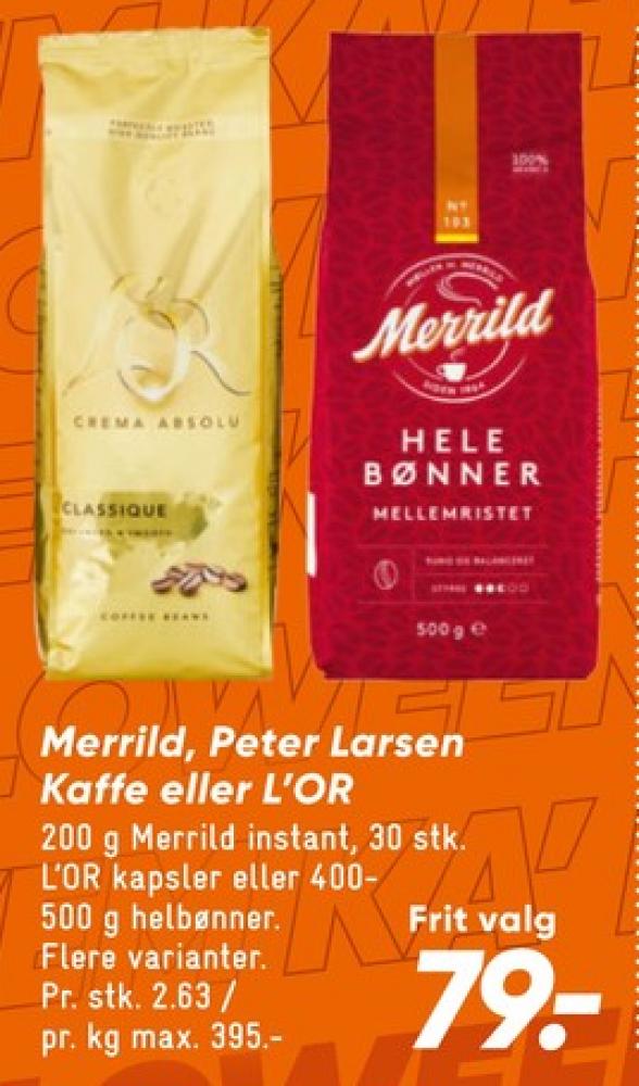 Merrild Mellemristet, Kaffebønner