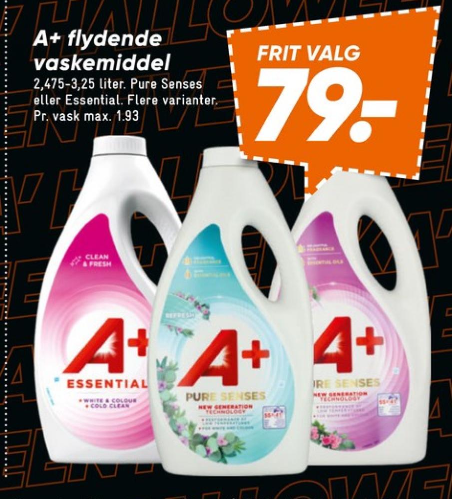 A+, Vaskemiddel-flydende