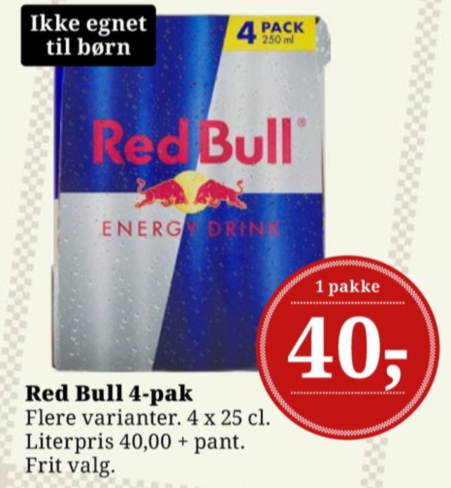 Red Bull Energy, Energidrik 4 pk.