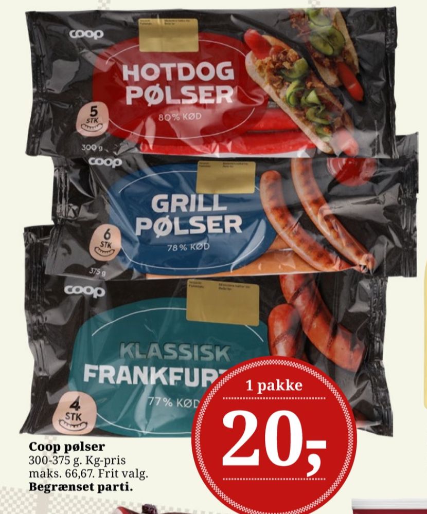 Coop, Hotdogpølser