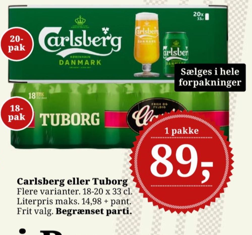 Carlsberg Pilsner, Øl 20 pk.