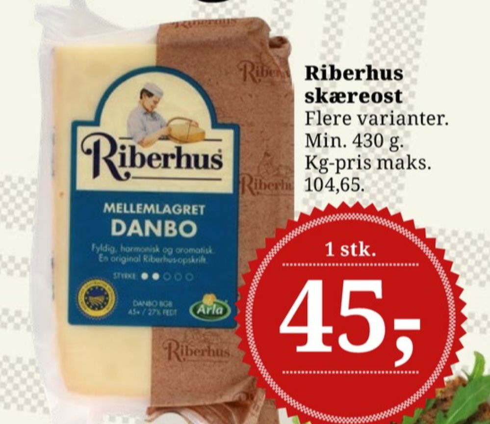 Riberhus, Skæreost Danbo Ekstralagret