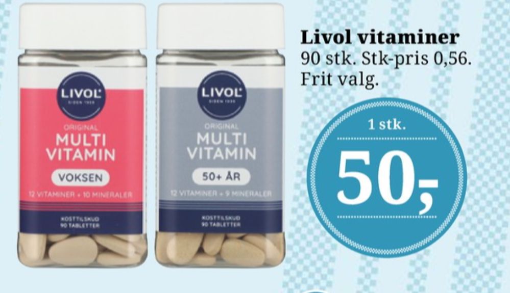 Livol Multi, Vitaminer