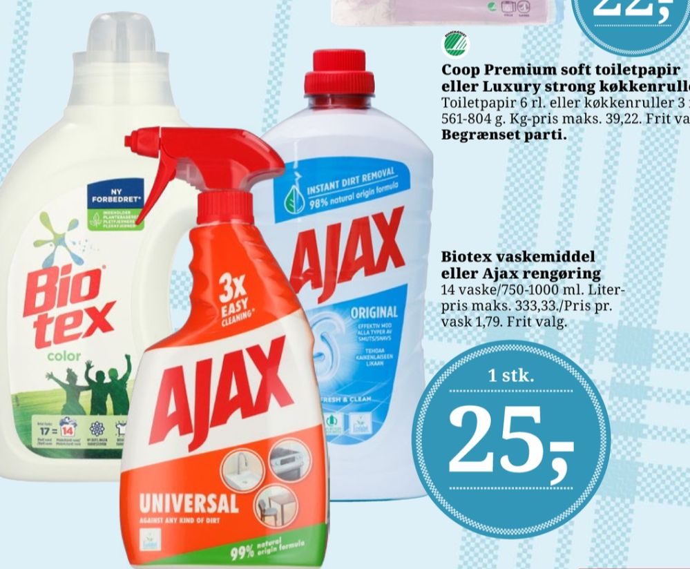 Ajax, Rengøring - universal