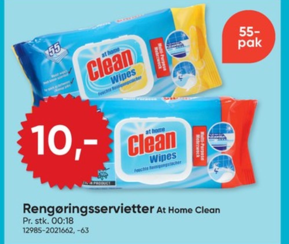 at home CLEAN, Wipes
