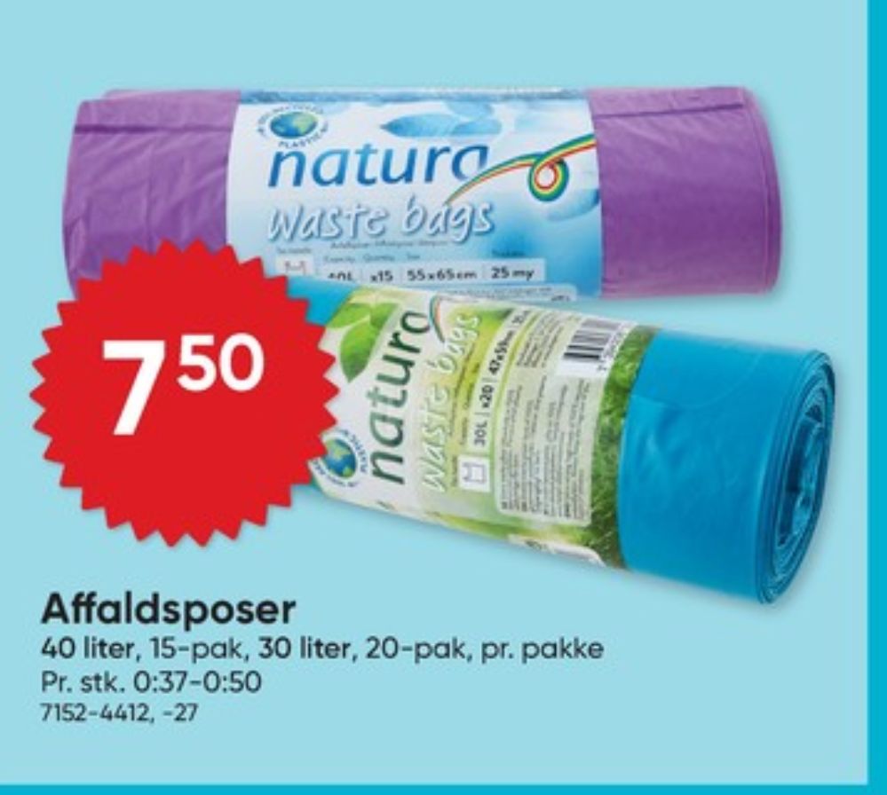 Natura, Affaldsposer