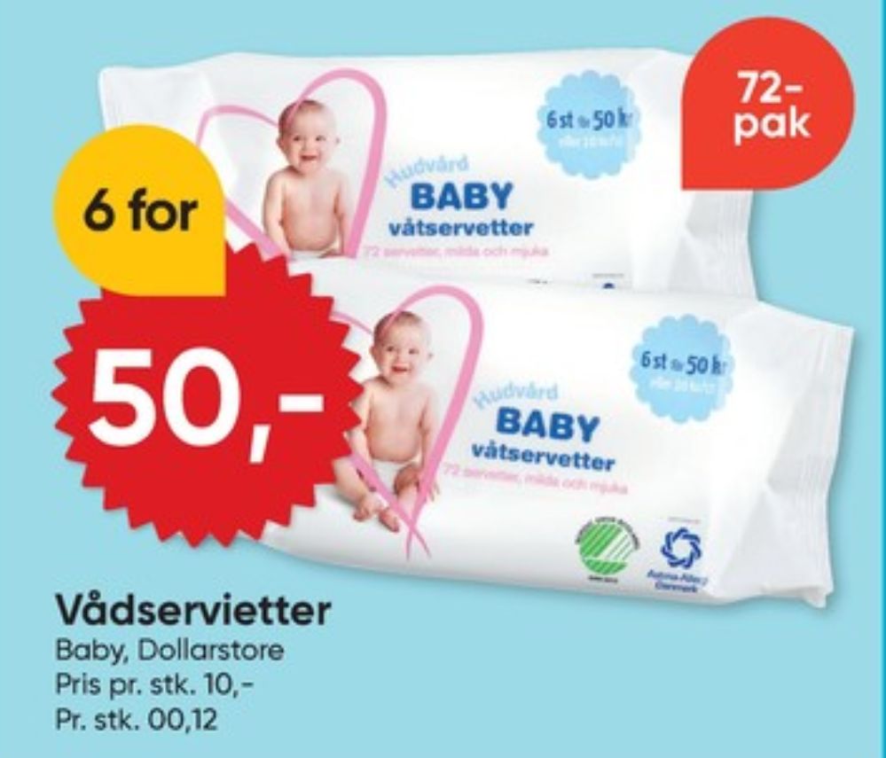Dollarstore, Vådservietter