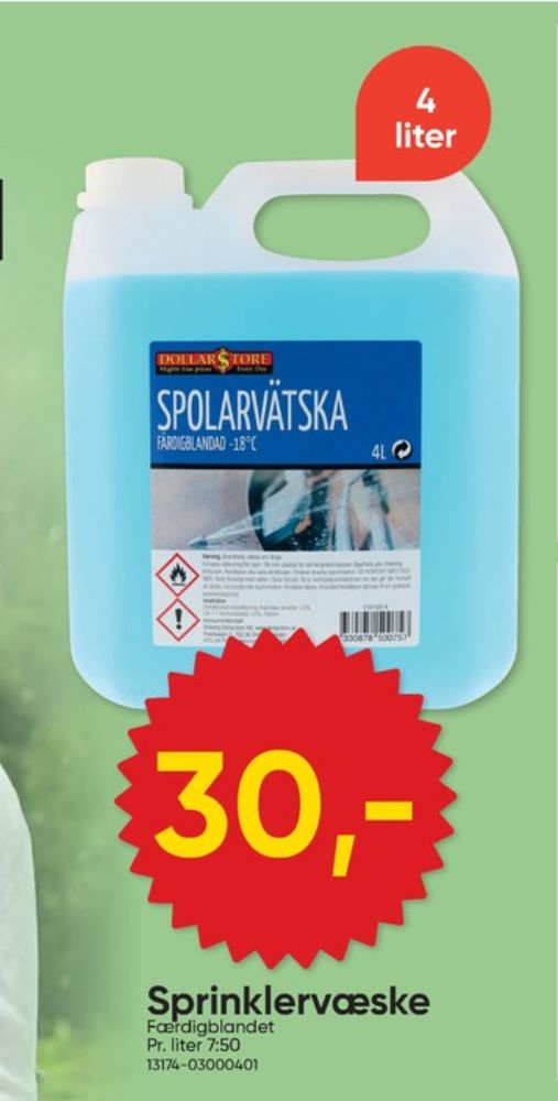 Dollarstore, Sprinklervæske