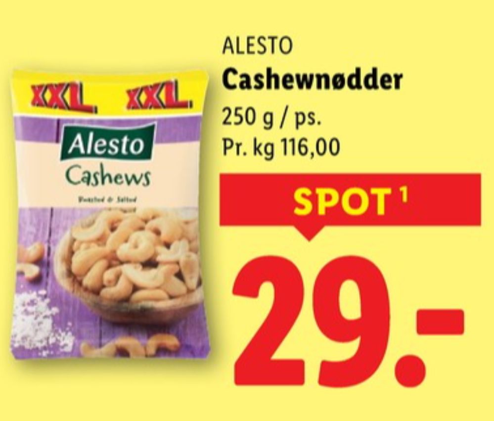 Alesto, Cashewnødder