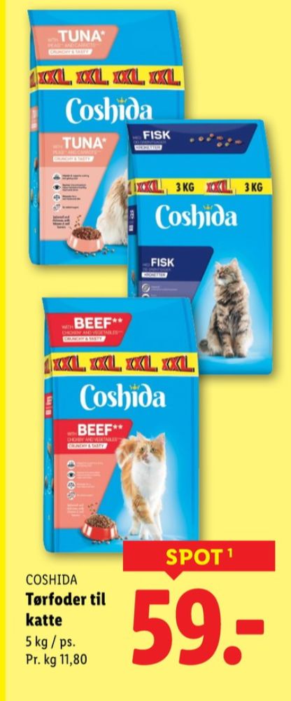 Coshida, Kattefoder
