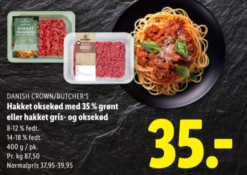 Danish Crown, Hakket Okse og Grønt 35%