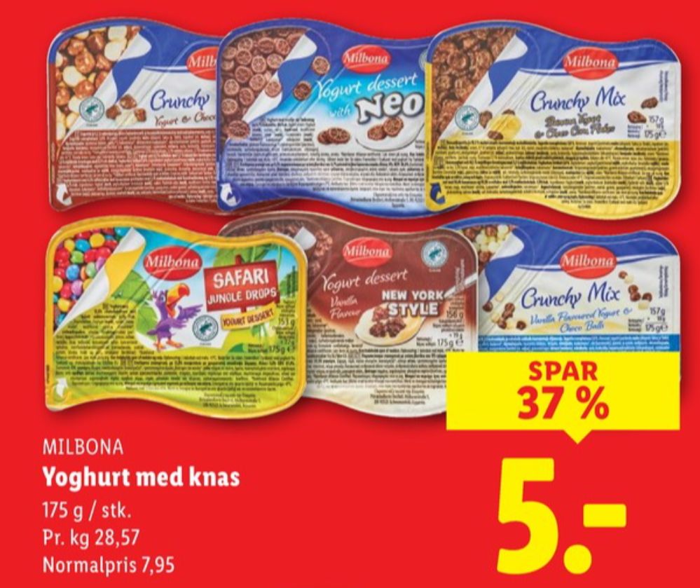 Milbona, Yoghurt Crunchy Mix Yoghurt & Choco Wafer