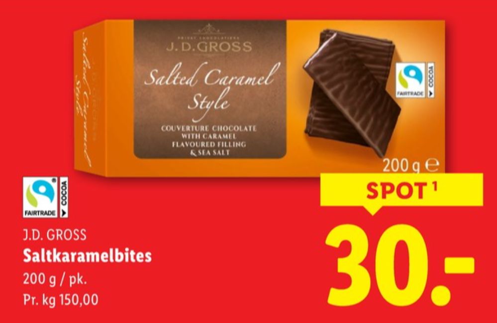 JD Gross, Chokoladeplade Salted Caramel Style