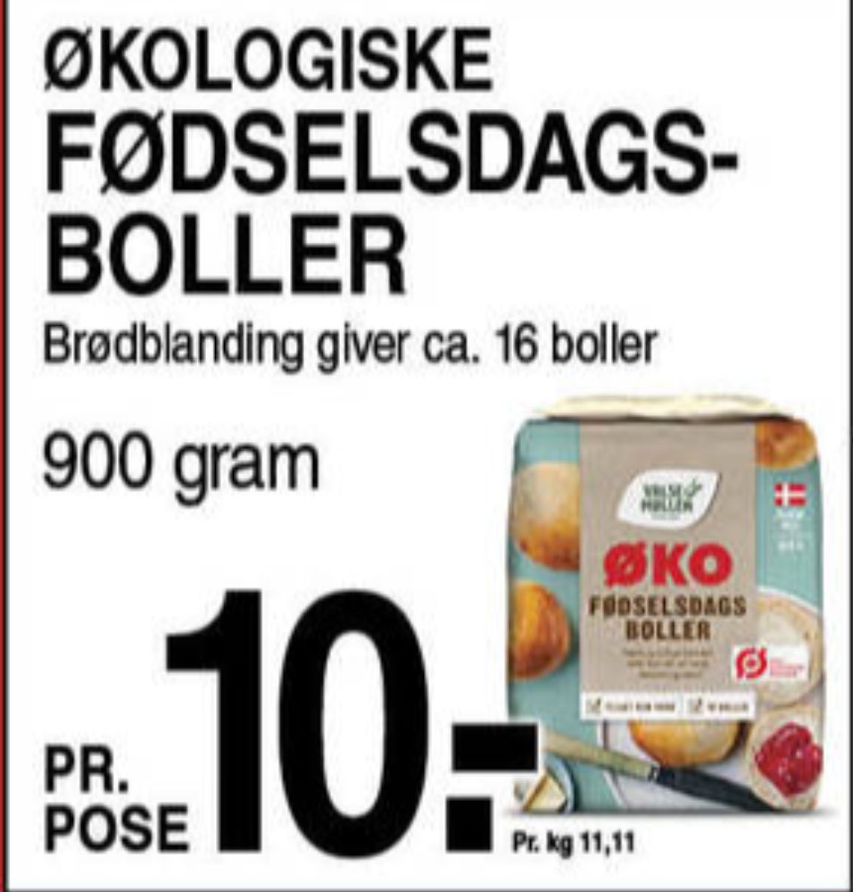 Valsemøllen, Fødselsdagsboller Bageblanding