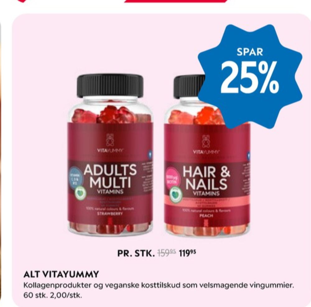 Vitayummy, Vitaminer