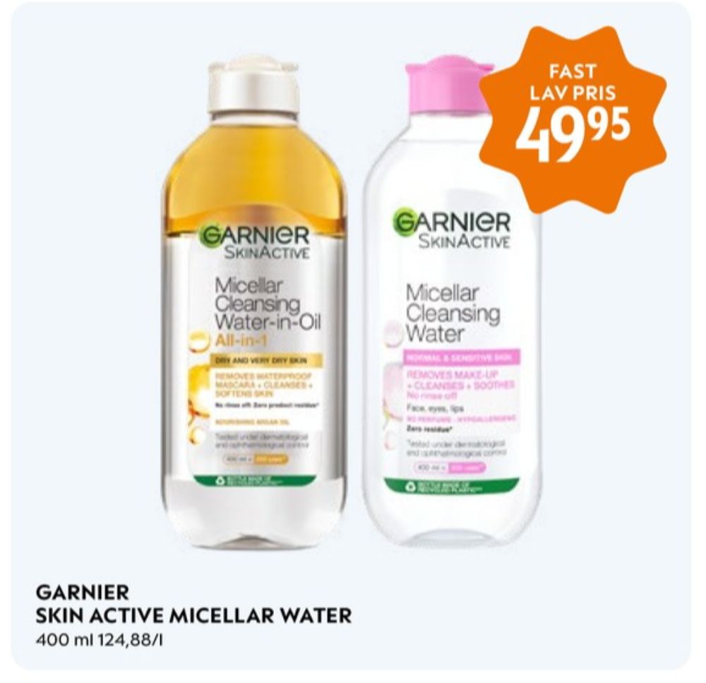 Garnier SkinActive, Renseprodukter