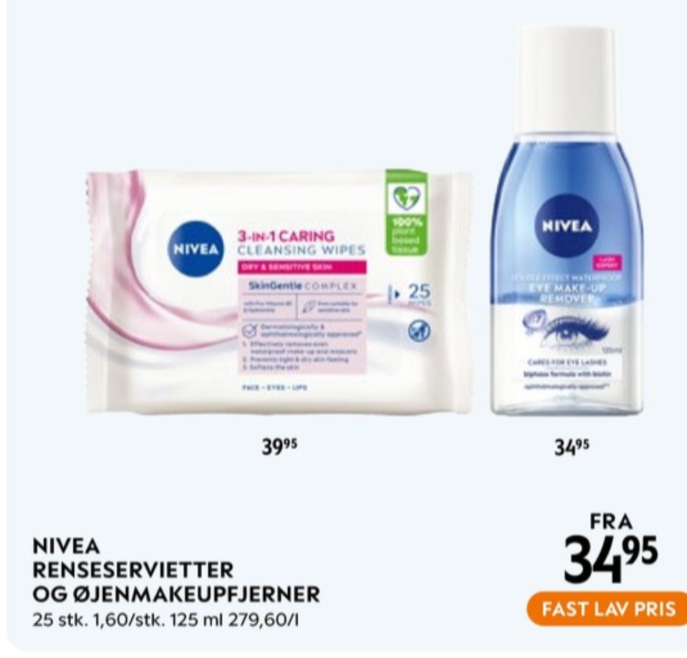 Nivea, Renseservietter
