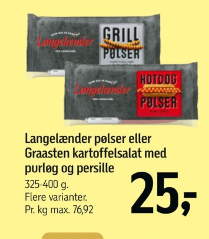 Langelænder, Grillpølser