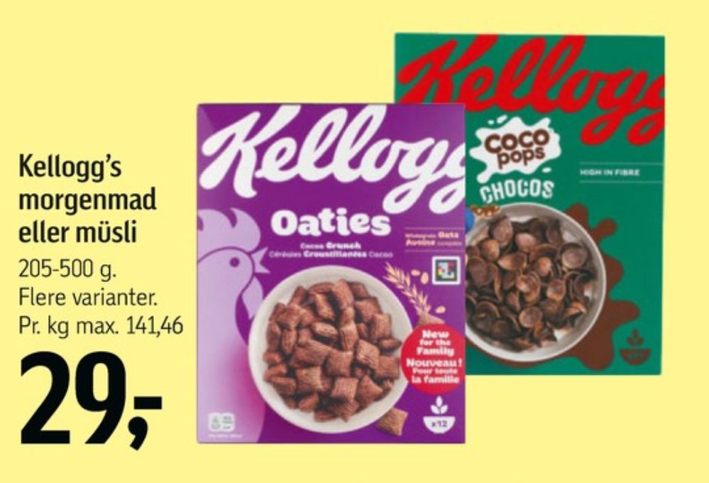 Kelloggs Coco Pops Chocos, Morgenmadsprodukt