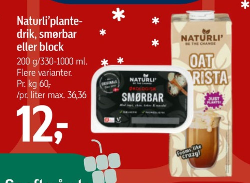 Naturli' Oat Barista, Havredrik