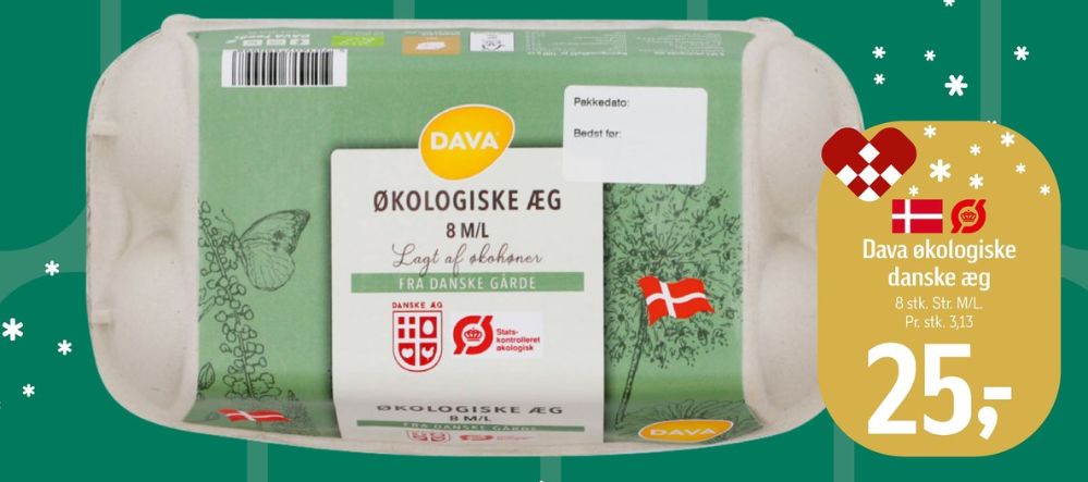 DAVA Foods, Økologiske æg M/L