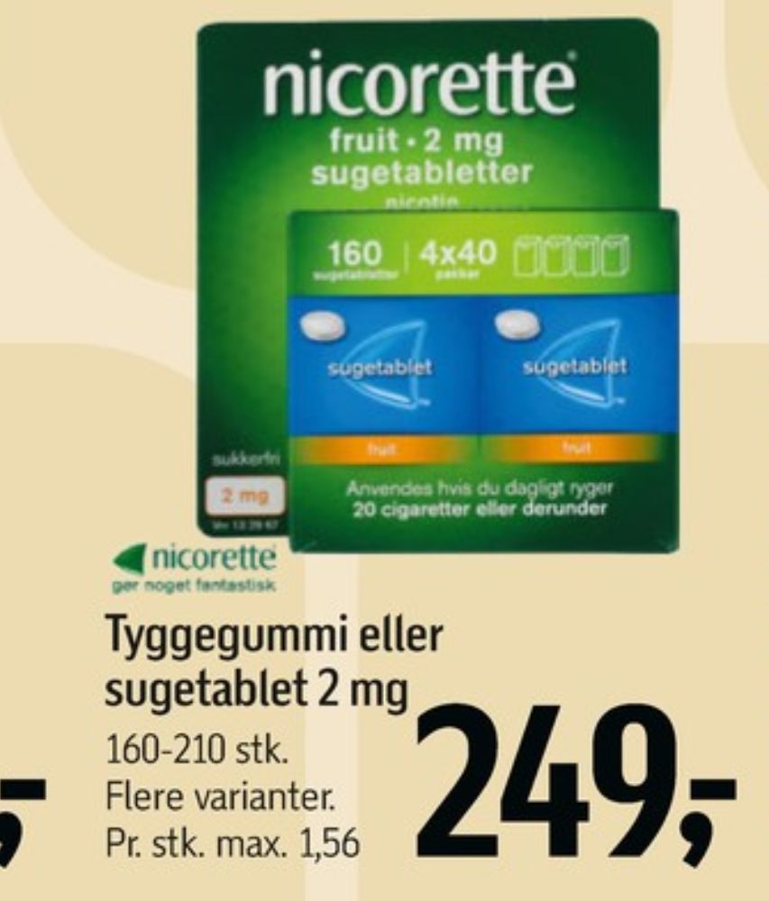 Nicorette, Nikotintyggegummi