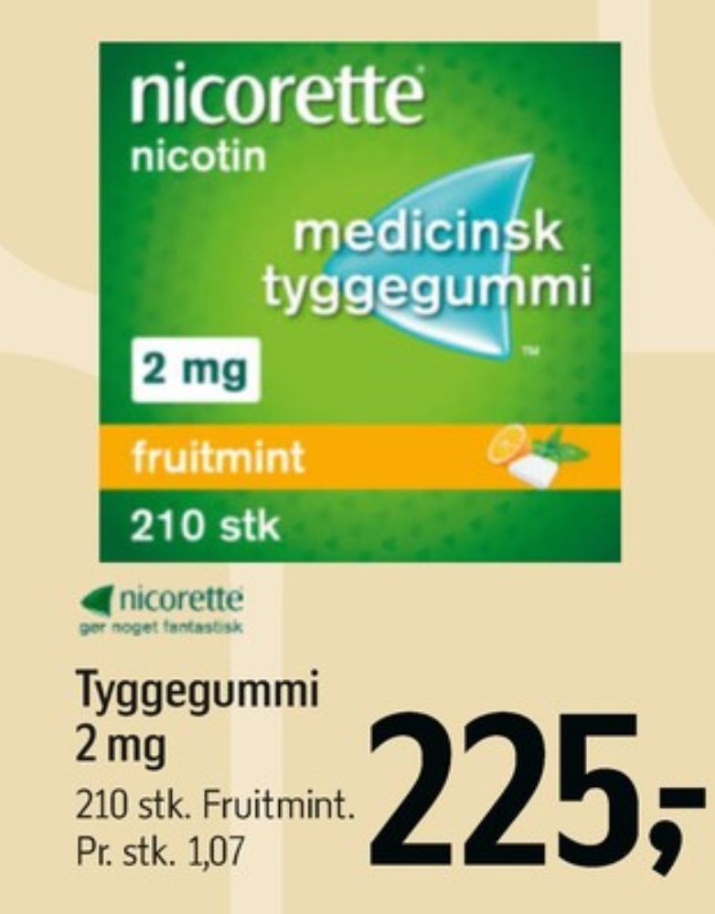 Nicorette, Nikotintyggegummi