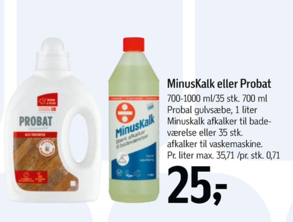 Minus Kalk, Afkalker