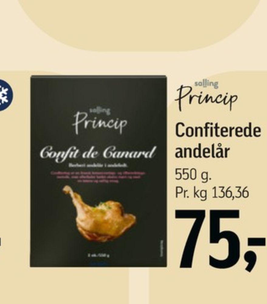 Salling Princip, Confiterede Andelår