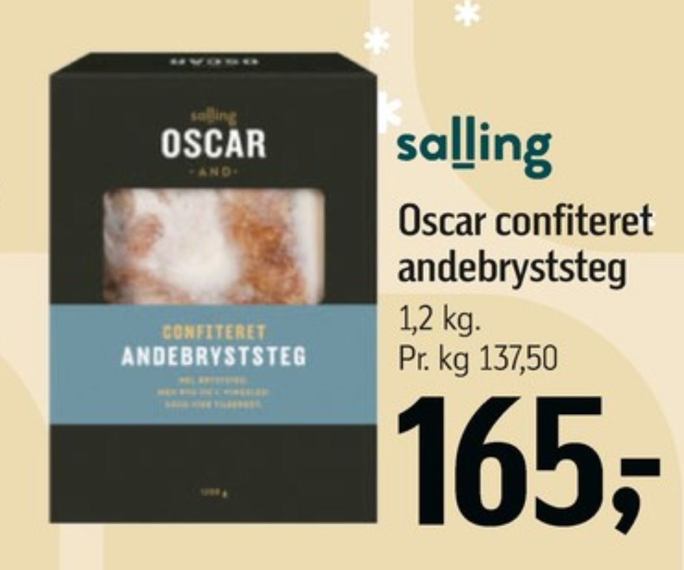 Oscar, Confiteret Andebryststeg