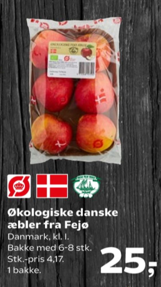 Fejø Dansk Kernefrugt, Æbler