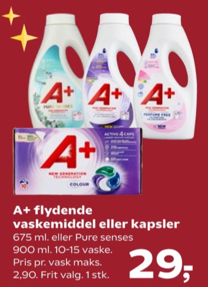 A+, Vaskemiddel-tabs