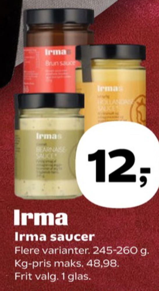 Irmas, Bearnaisesauce