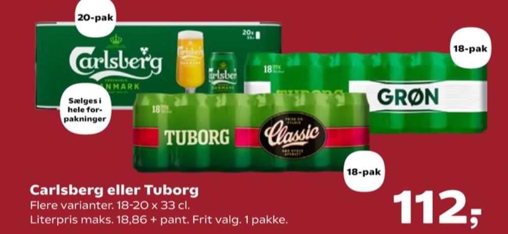 Carlsberg Pilsner, Øl 20 pk.
