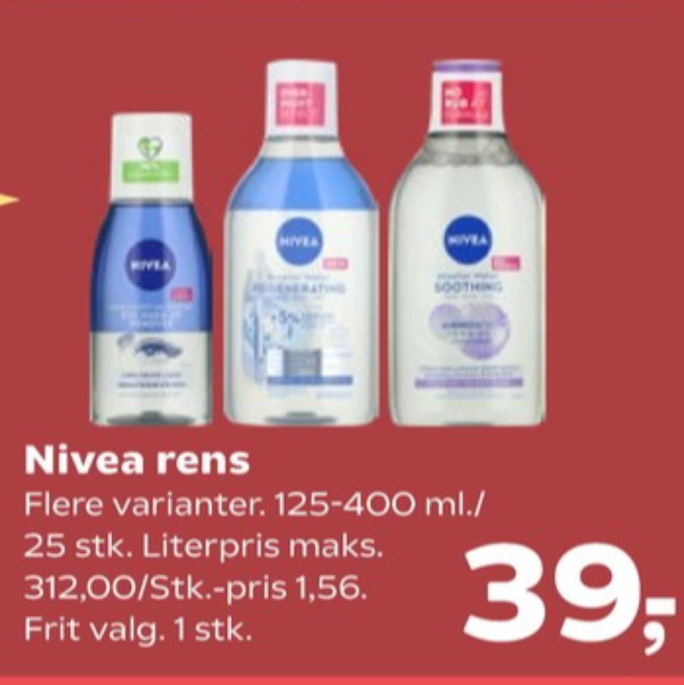 Nivea, Renseservietter