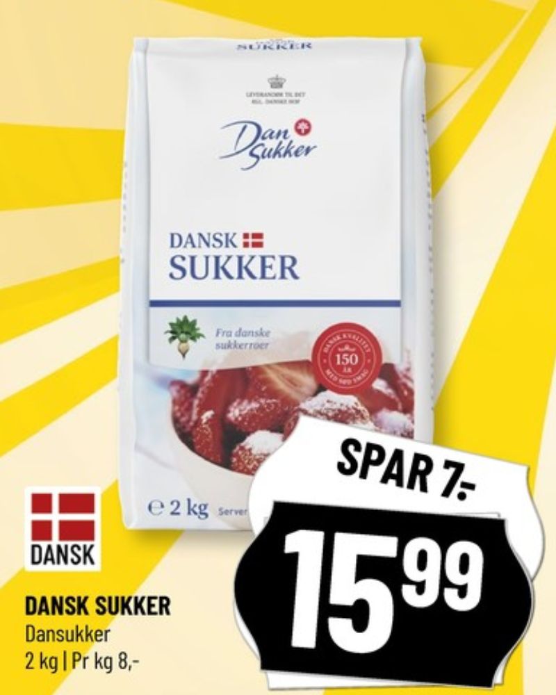 Dansukker, Sukker